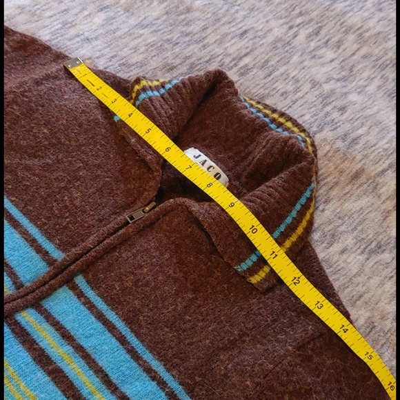 VTG Jaco fashion brown orange wool sweater XS/S - Picture 4 of 4